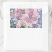 Sticker Rectangulaire Lavender Blues Aquarelle Parties scintillant flora (Sac)
