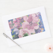 Sticker Rectangulaire Lavender Blues Aquarelle Parties scintillant flora (Enveloppe)