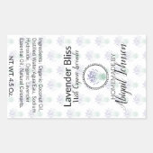 Sticker Rectangulaire Lavender Soap | Artisan Handmade | Homemade Label (Devant)