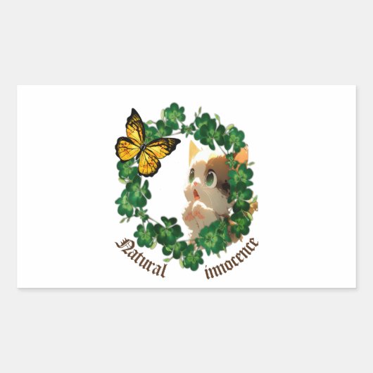 Sticker Rectangulaire L'avènement du printemps : (Devant)