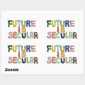 STICKER RECTANGULAIRE L'AVENIR EST LAÏQUE (Feuille)