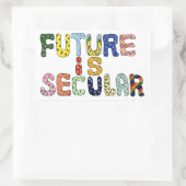 STICKER RECTANGULAIRE L'AVENIR EST LAÏQUE (Sac)