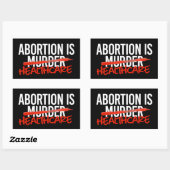 Sticker Rectangulaire L'avortement est une médecine (Feuille)