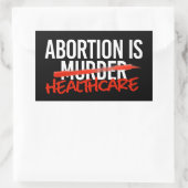 Sticker Rectangulaire L'avortement est une médecine (Sac)