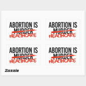 Sticker Rectangulaire L'avortement est une médecine (Feuille)