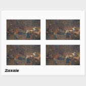 Sticker Rectangulaire Lawrence Alma-Tadema - Gunthram Bose Et Ses (Feuille)