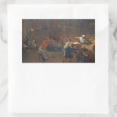 Sticker Rectangulaire Lawrence Alma-Tadema - Gunthram Bose Et Ses (Sac)