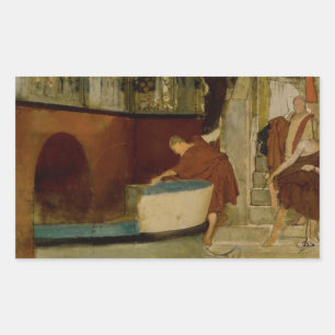 Sticker Rectangulaire Lawrence Alma-Tadema - L'Embarquement Sur La Négoc