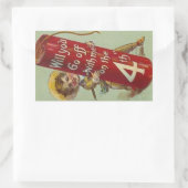 Sticker Rectangulaire Le 4 juillet, partez avec moi (Sac)