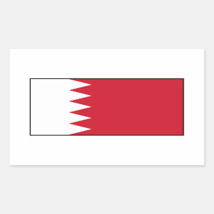 Sticker Rectangulaire Le Bahrain - drapeau bahreinite