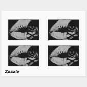 Sticker Rectangulaire Le baiser d'un pirate (Feuille)