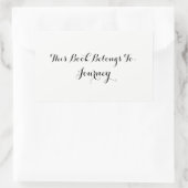 Sticker Rectangulaire Le blanc "ce livre appartient à " (Sac)