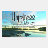 Sticker Rectangulaire "Le bonheur c'est comme de la confiture" (Devant)