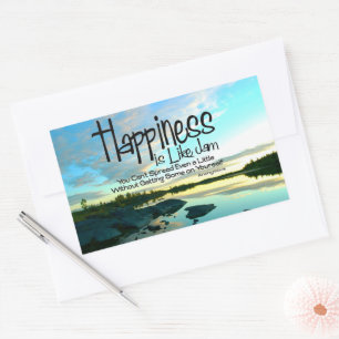 Sticker Rectangulaire "Le bonheur c'est comme de la confiture"