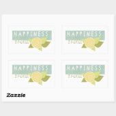 Sticker Rectangulaire Le bonheur est un choix (Feuille)