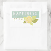 Sticker Rectangulaire Le bonheur est un choix (Sac)