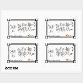 Sticker Rectangulaire Le Brawl Palin, par Jeanne Devon (Feuille)