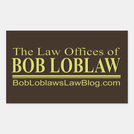 Sticker Rectangulaire Le Cabinet de BOB LOBLAW (Devant)