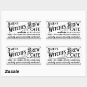 Sticker Rectangulaire Le café Brew de Salem Witch (Feuille)