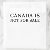 Sticker Rectangulaire Le Canada n'est pas à vendre - Message politique (Sac)