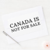 Sticker Rectangulaire Le Canada n'est pas à vendre - Message politique (Enveloppe)