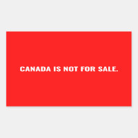 Le Canada n'est pas à vendre texte blanc rouge min