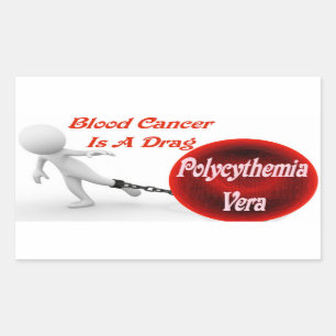 Sticker Rectangulaire Le Cancer de sang de Vera de Polycythemia est une