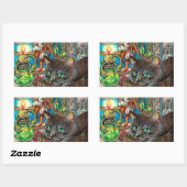 Sticker Rectangulaire Le chat de l'alchimiste (Feuille)