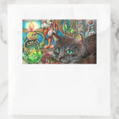 Sticker Rectangulaire Le chat de l'alchimiste (Sac)