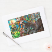 Sticker Rectangulaire Le chat de l'alchimiste (Enveloppe)
