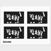 Sticker Rectangulaire Le chat de Schrödinger (Feuille)