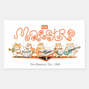 Sticker Rectangulaire Le Chat Maestro