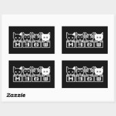 STICKER RECTANGULAIRE LE CHATS M30W 8 BITS (Feuille)