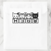 STICKER RECTANGULAIRE LE CHATS M30W 8 BITS (Sac)