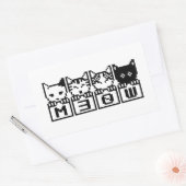 STICKER RECTANGULAIRE LE CHATS M30W 8 BITS (Enveloppe)