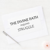 Sticker Rectangulaire Le Chemin Divin Nécessite Une Lutte (Enveloppe)