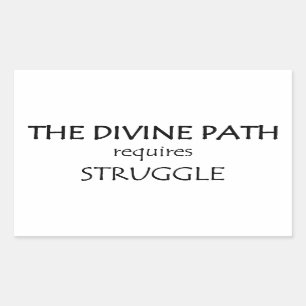 Sticker Rectangulaire Le Chemin Divin Nécessite Une Lutte