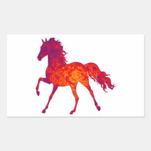 STICKER RECTANGULAIRE LE CHEVAL GALACTIQUE