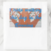 Sticker Rectangulaire "Le chien du soir marche effrayant" - Je déteste m (Sac)