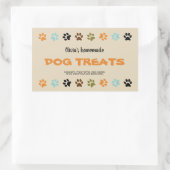 Sticker Rectangulaire Le chien fait maison traite l'étiquette de pot (Sac)