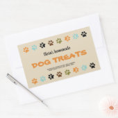 Sticker Rectangulaire Le chien fait maison traite l'étiquette de pot (Enveloppe)