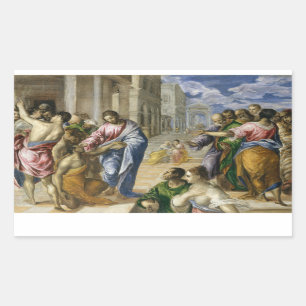 Sticker Rectangulaire Le Christ guérissant les aveugles