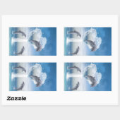 Sticker Rectangulaire Le coeur des Dolphins (Feuille)