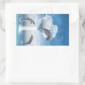 Sticker Rectangulaire Le coeur des Dolphins (Sac)