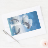 Sticker Rectangulaire Le coeur des Dolphins (Enveloppe)