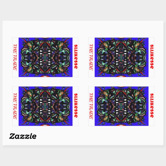 Sticker Rectangulaire le commerce (Feuille)