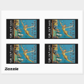 Sticker Rectangulaire Le concours de la ville d'Atlantique (Feuille)