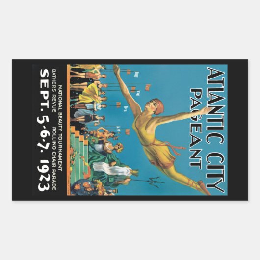 Sticker Rectangulaire Le concours de la ville d'Atlantique (Devant)