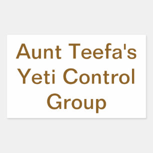 Sticker Rectangulaire Le contrôle des Yeti de Tante Teefa Hankamer Artju