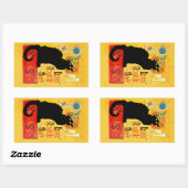 Sticker Rectangulaire Le Conversation Noir - Bonne Nouvelle Année (Feuille)